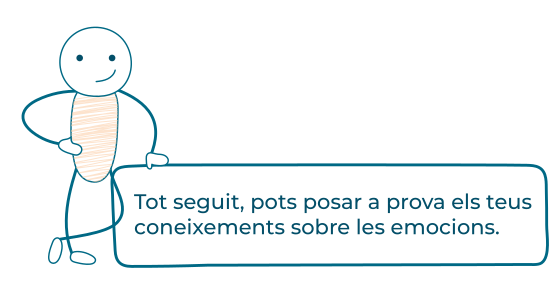Tot seguit, pots posar a prova els teus coneixements sobre les emocions Tot seguit, pots posar a prova els teus coneixements sobre les emocions
